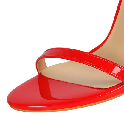Women Gladiator Stiletto Classic Ankle Strap Holiday Beach Sandals Lady Fashion Suede 8cm 11cm High Heels Sexy Red Brown Sandles