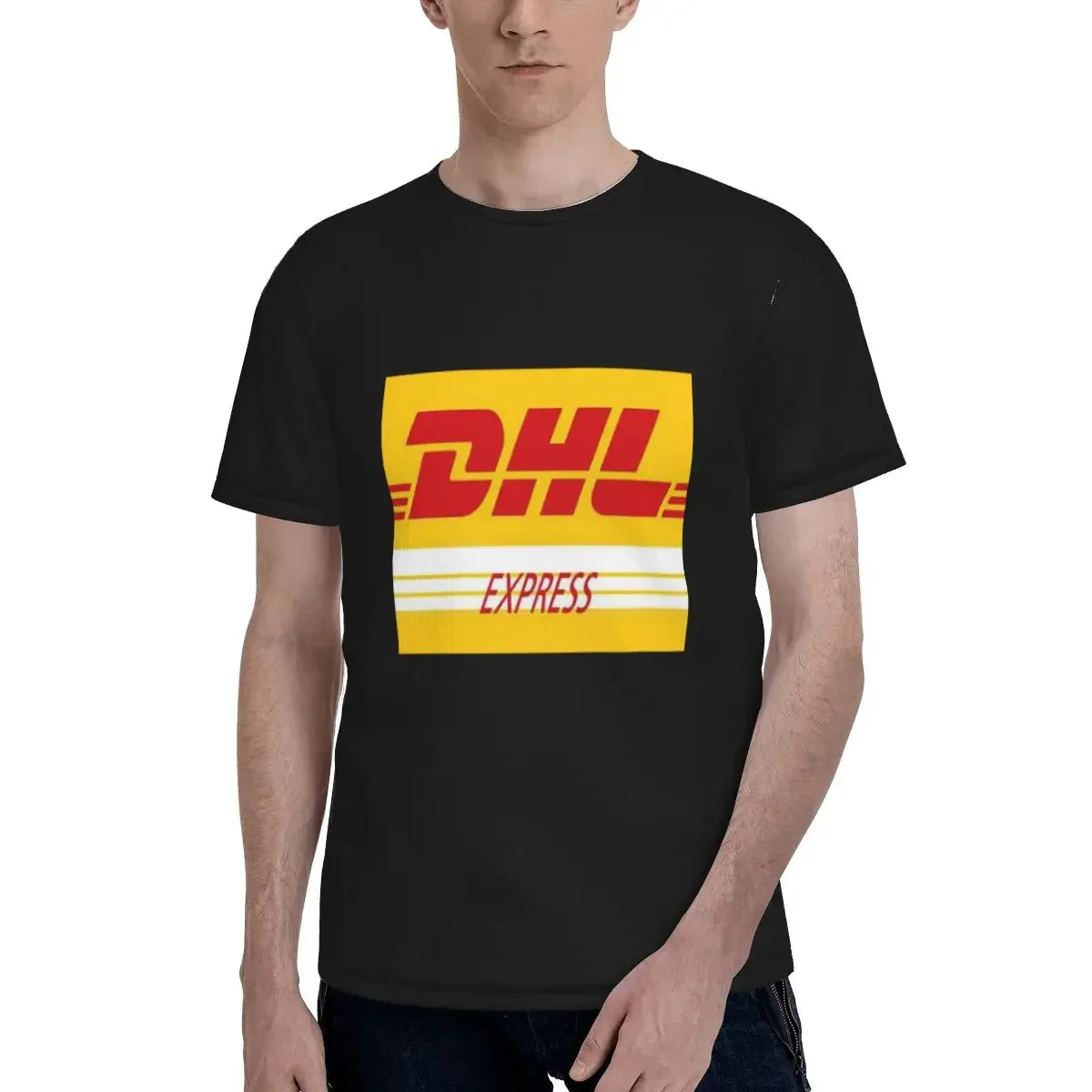 Global Express DHL T-Shirt for Men Cotton T Shirts Men's Tees Short Round Neck Summer Clothes Tops