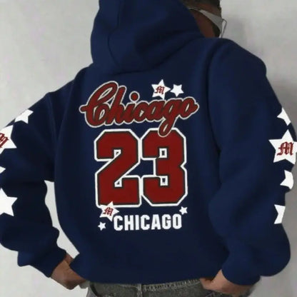 Autumn and Winter Men Sweatshirt Men's Chicago 23 Graphic Hooded Hoodies Hombre Y2k Unisex Pullovers Hip Hop Women Hoodie Tops
