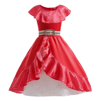 Elena Dress Girl Princess Cosplay Costume Kid Halloween Party Dressup Carnival Frocks Birthday Party Carnival  2-10Y