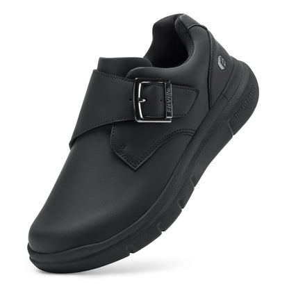 Sapatos masculinos de couro, sapatos largos para pés inchados, sapatos masculinos diabéticos para caminhada, para negócios e caminhadas ao ar livre