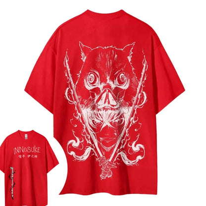 Demon Slayer Printed Short Sleeve Casual Summer Wear Men's Comfortable Clothing Men's Clothing Short Sleeve Half Sleeve Top
