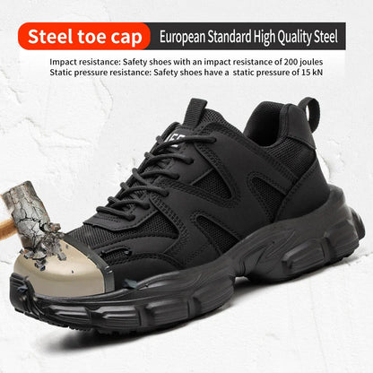 Work Sneakers Steel Toe Shoes Men Safety Shoes Puncture-Proof Work Shoes Boots Fashion Indestructible Footwear Security