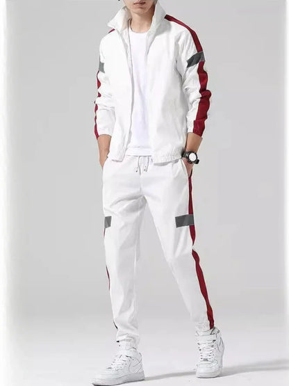 Sports Suit Men's Spring and Autumn Casual Running Sportswear Cardigan Casual Sweater Three-piece Suit
