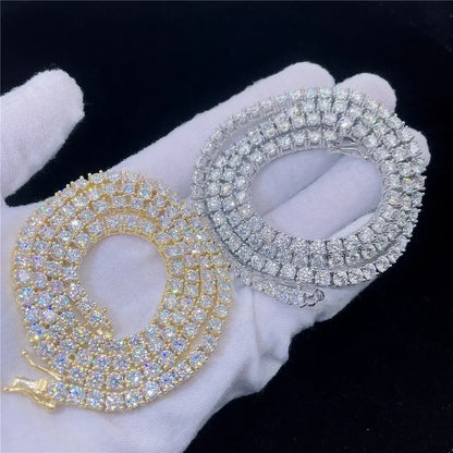 Hip Hop 2 2.5 3 4 5 6.5mm Unisex Moissanite Tennis Bracelet For Women Men 925 Sterling Silver Moissanite Bracelet Fine Jewelry