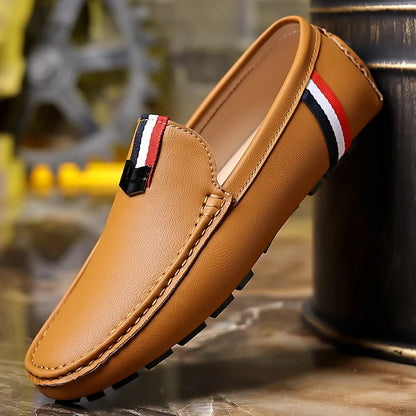 Men's Loafers High Quality Anti-slip Casual Shoes Men's Leather Loafer Outdoor Breathable Lightweight Soft Driving Shoes