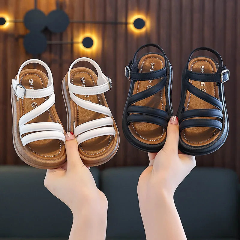 New Cute and Versatile Girls' Sandals with Exposed Toes/Children's Summer Shoes3311