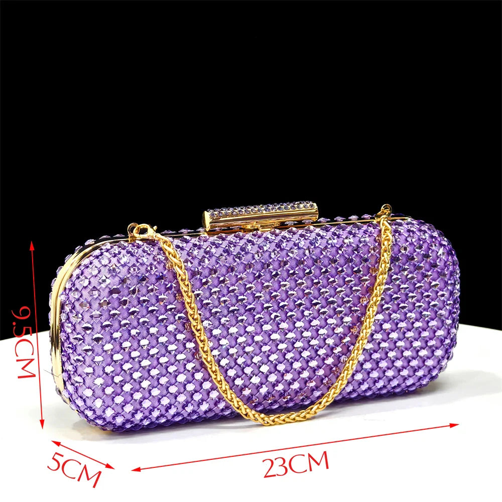 Women's Heels & Bag Set – Rhinestone-Embellished Designer Shoes Perfect for Weddings & Special Occasions