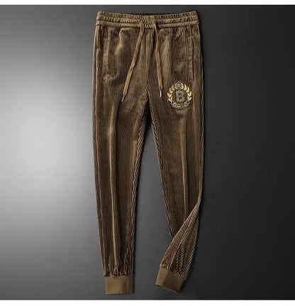 Hoodies For Men Autumn and Winter high quality Gold Velvet Thickened suit plus size Sports suit Two-piece Set pant sets