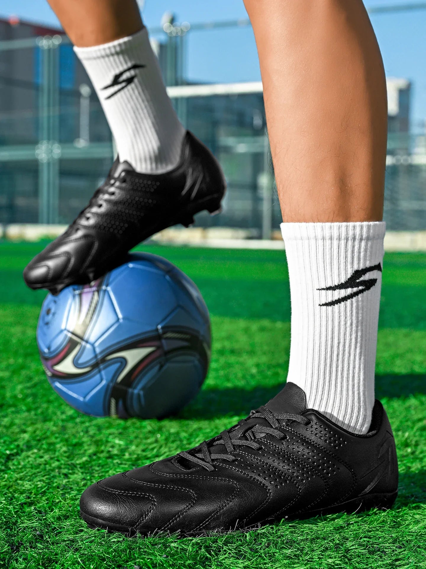 AG FG Athletic Soccer cleats PU Fabric Comfort Upper TPU Anti-slip Long Studs Sole Reliable Quality Adult Kids Training Shoes