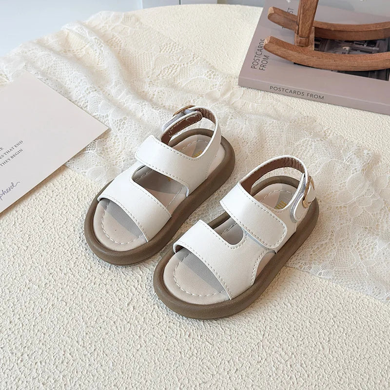 2026 Children Casual Beach Shoes for Girls Boys Summer New Fashion Korean Style Soft Sole Anti-slippery Versatile Roman Sandals