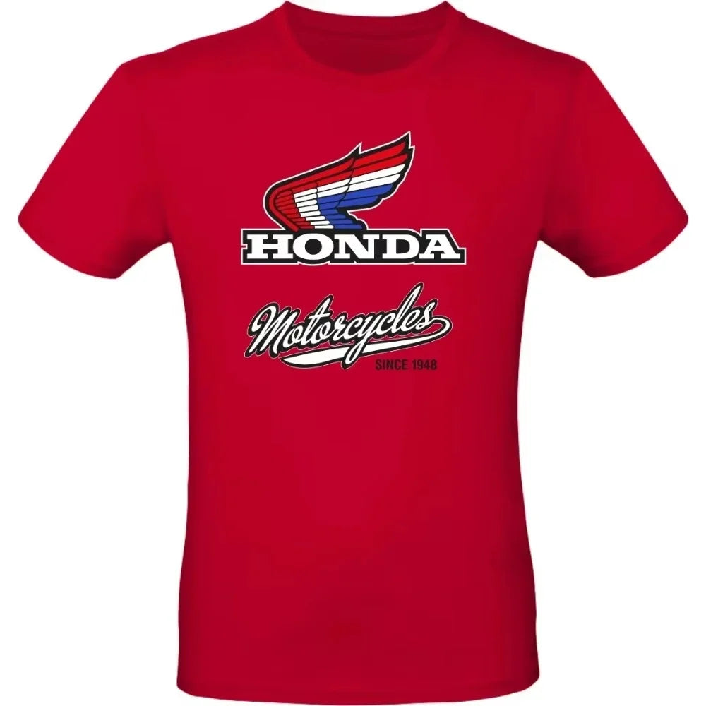 Motorcycles Vintage Racing T Shirt Biker Graphic Tee Since 1948 Cotton Casual Top
