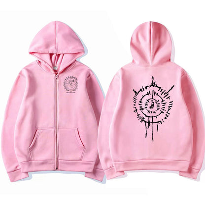 Astarion 2023 Print Zipper Hoodie Men Casual Fashion Oversized Zip Up Sweatshirt Unisex Coats Pullover Hoody Harajuku Streetwear