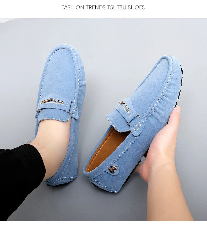 48 Extra Large Size Frosted Couple Style Halloween Gift 2025 Autumn New Beanie Shoes British Style Slip-On Lazy Men's Shoes Driving Lightweight Non-Slip Casual Leather Shoes
