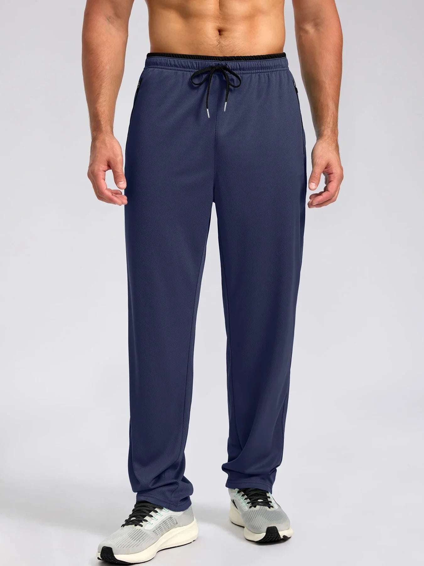 Men's Breathable Athletic Pants: Lightweight Workout Trousers with Zipper Pockets – Multi-Color Activewear for Gym & Casual Use.