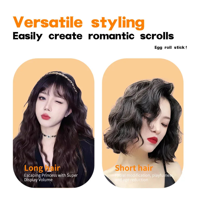 32mm Hair Wave Curling Iron Professional French Egg Roll Hair Curler Corrugated Wavy Styler Fast Heating Volumizing Styling Tool