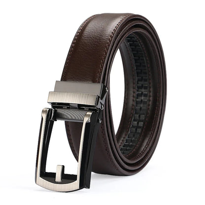 Men Belt High Quality Faux Leather Men's Belt Waist Strap for Male Automatic Buckle Belts for Men Alloy Buckle 3.1cm Black Brown