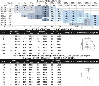 2025 Suit (Blazer+ Pants) Men's Boutique Fashion, Business Gentleman, Slim Fit, Outdoor Wedding, Plaid Trend, Banquet Suit