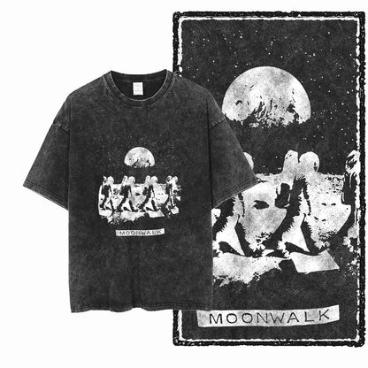 SA ASTRONAUT SPACE THEMES Printed Cotton Acid Washed Graphic Unisex T Shirt Cool Streetwear Men Tshirts Big Size Tee for men