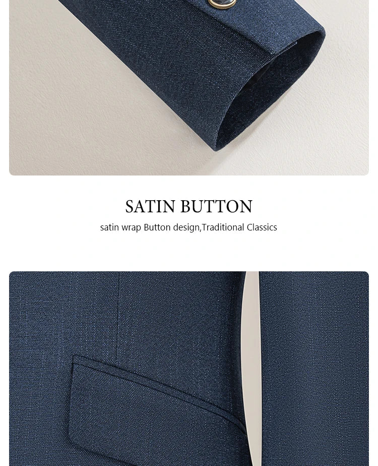 High-end Brand Formal Business Men's Suits Single Breasted Solid Color Slim Fit Suit wedding three-piece