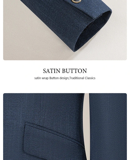 High-end Brand Formal Business Men's Suits Single Breasted Solid Color Slim Fit Suit wedding three-piece