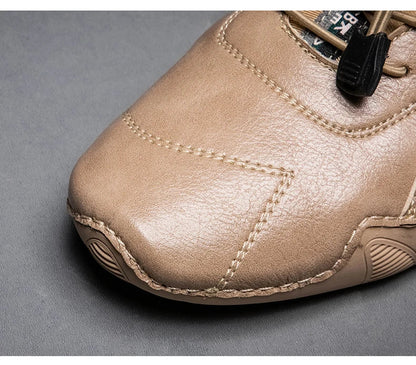 Leather Casual Sneakers for Men Driving Shoes 2024 New Fashion In Waterproof Men Doug Luxury Dress Loafers Shoes Footwear ﻿