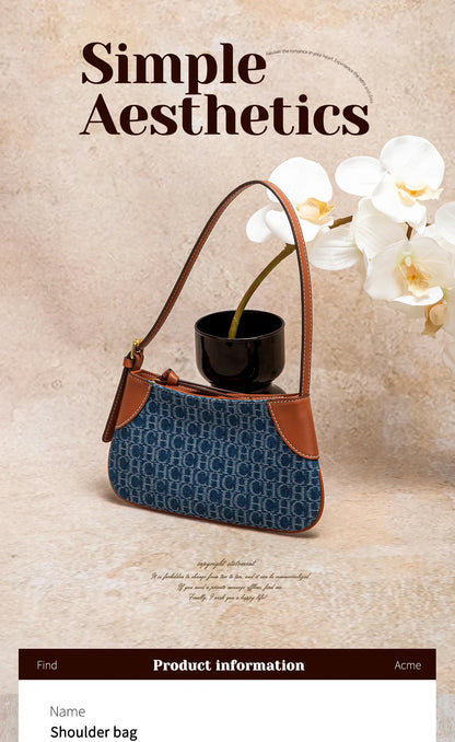 Fashionable Classic Retro Women's New Bag with Adjustable Shoulder Strap, Business Commuter Multi functional Shoulder Bag