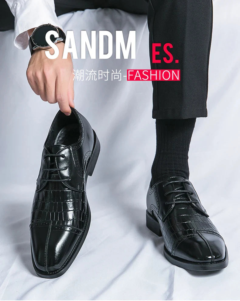 Classic Casual Business Shoes For Men High Quality Social Wedding Formal Leather Shoes Male British Men's Dress Shoes