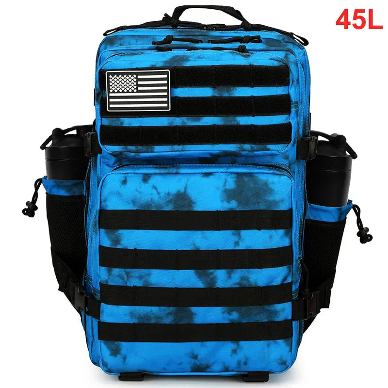 45L Tactical Backpack Men Outdoor Waterproof Sports Travel Gym Hiking Bug Out Bag Military Camping Hunting Survival Rucksack