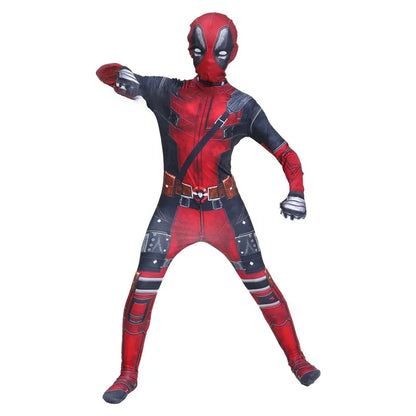 Adult Deadpool Costume Deadpool Kids Suit Cosplay Mask Suit Superhero Child Jumpsuit Halloween Costume Child Jumpsuit Kid Set