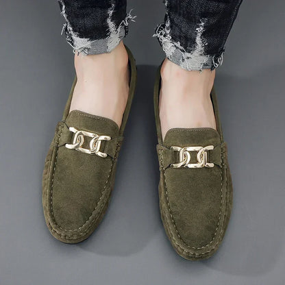 Fashion Suede Men Casual Shoes  Breathable Comfort Slip-on Mens Driving Shoes Luxury Brand Men Loafers Mens Lazy Shoes Moccasin