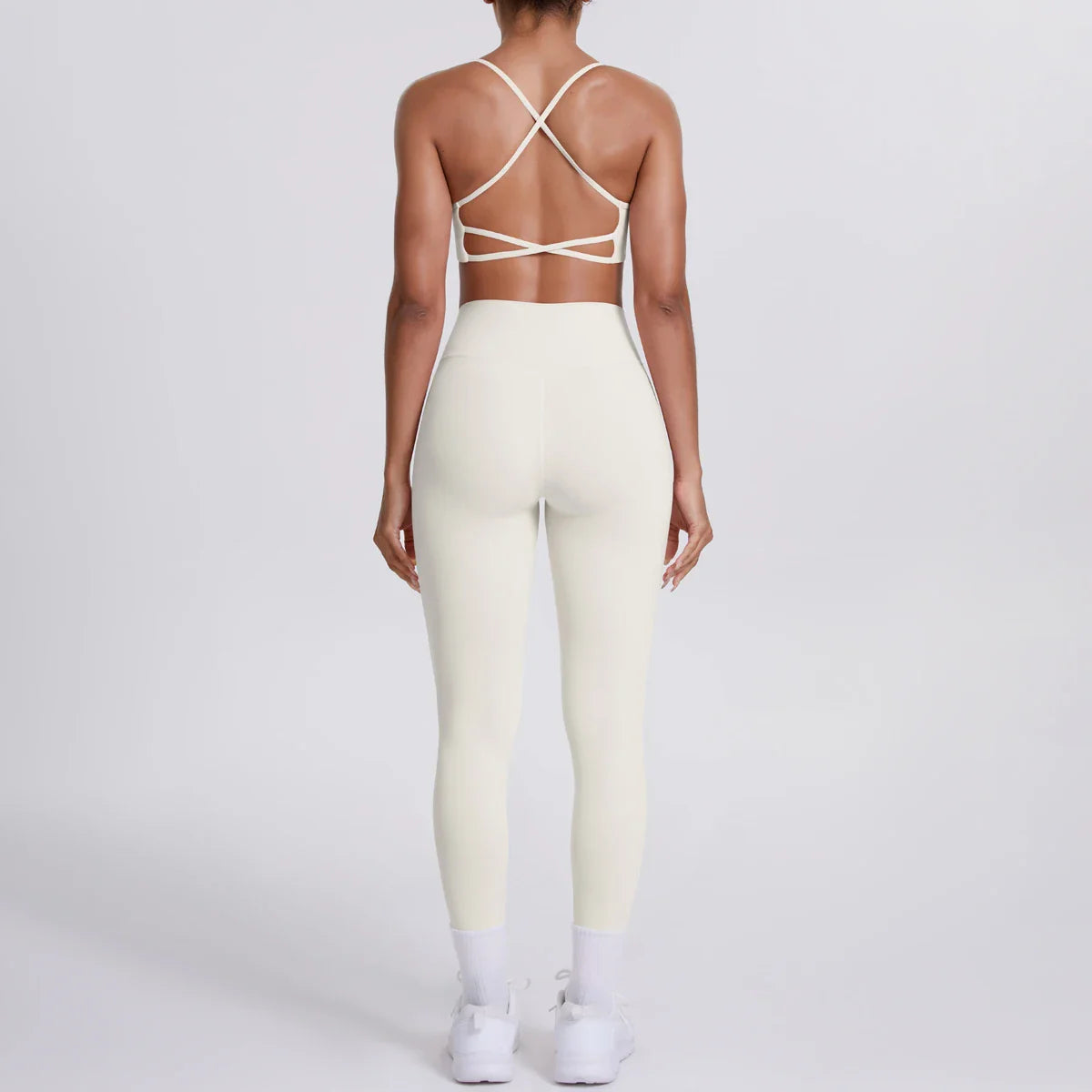 Yoga Suit Sports Set Gym Seamless High Impact Sports Bra Women's High Waist and Hips Tight Peach Buttocks Pants Womens Sportswea