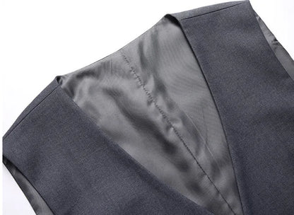 Men's Solid Color Business Suit Fashion Banquet Wedding Trend Groom Best Man Single 3/2/1