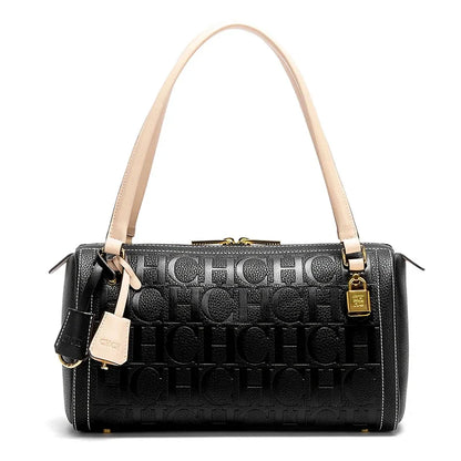 Women's Boston Bag Autumn Winter New Collection Letter Design Texture Shoulder Bags