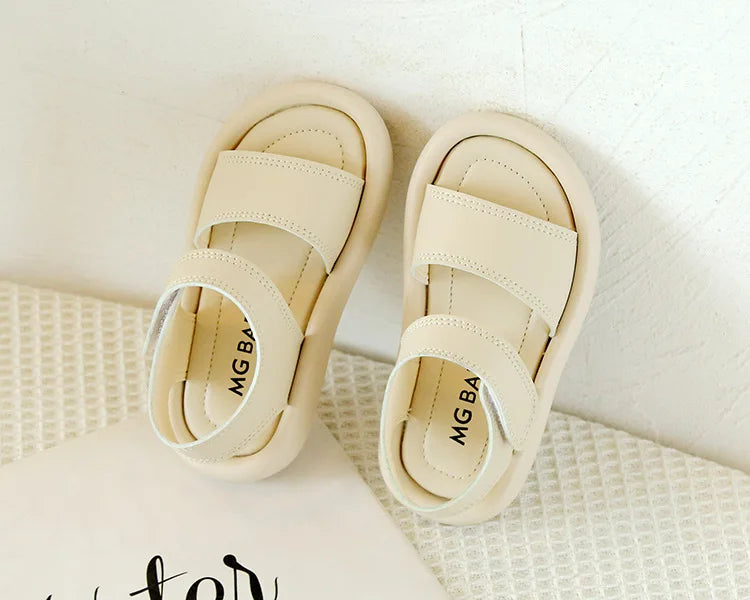 New Children Summer Sandals Boys Girls Fashion Pure Color Hook Sandals Baby Soft Breathable Shoes Kids Summer Beach Sandals
