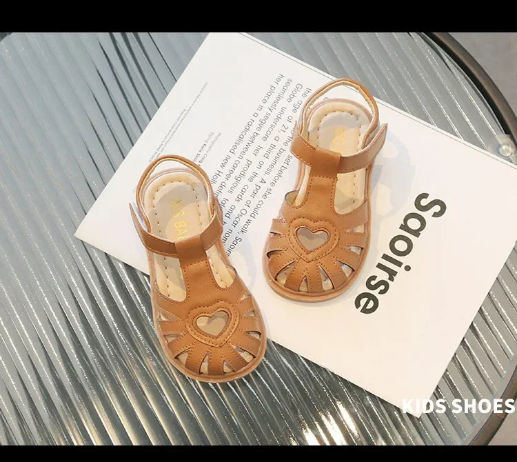 Children Summer Sandals Girls Roman Style Beach Shoes Baby Girls Hook Loop Flats Kids Gladiator Sandals Size 21-30