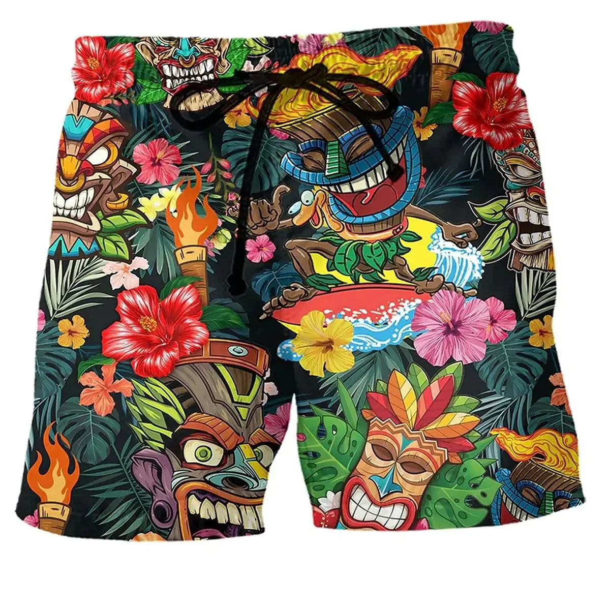 Men's Beach Shorts Skull 3D Printed Summer Surfing Board Shorts  Hawaii Shorts Men Women Swim Pants Masculina Briefs Boys