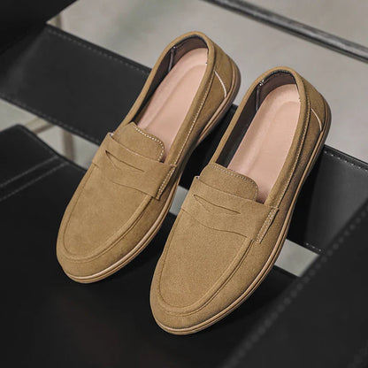 Men's Slip On Loafers Preppy Lightweight Breathable Comfort Outdoor Flats Non Slip Soft Sole Casual Daily Walking Shoes