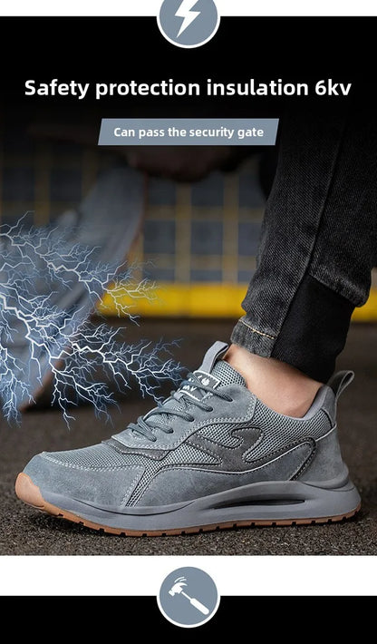 Men's Safety Shoes Anti Smashing Piercing Lightweight Construction Site WorkShoes Electrician's Insulated Footwear