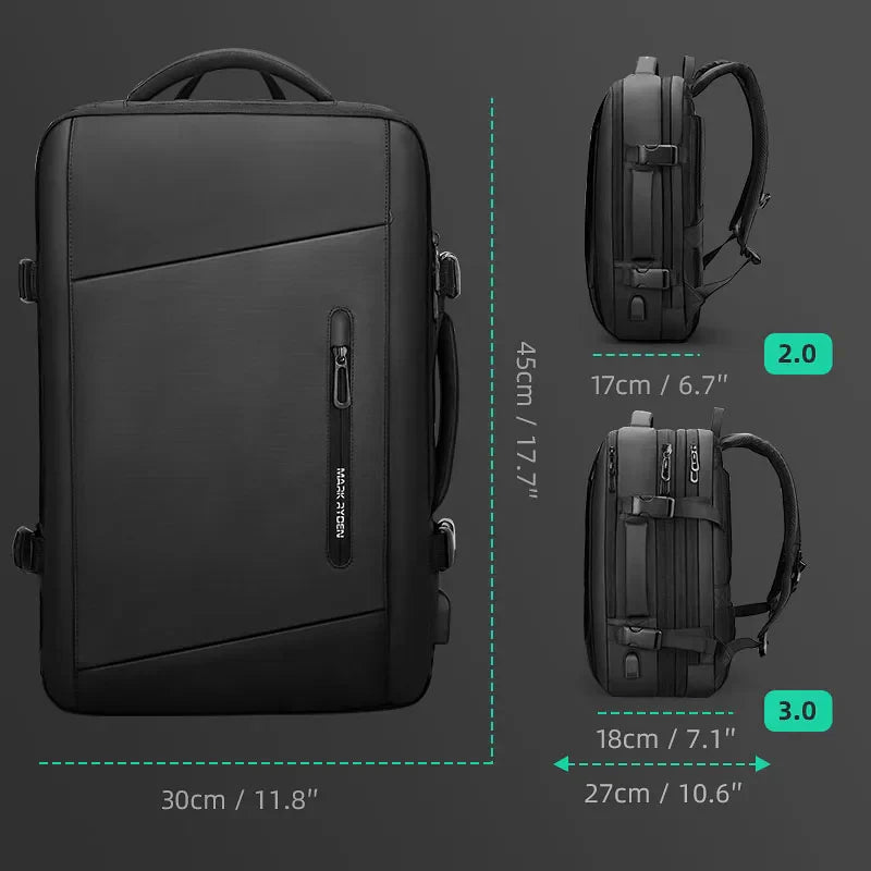 17 inch Laptop Backpack Men Business Carry-on Flight Approved 40l Travel Backpack