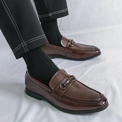 Classic Formal Leather Shoes Men Retro Party Social Office Leather Shoes Man Trend Men's Dress Shoes Casual Business Loafers Man