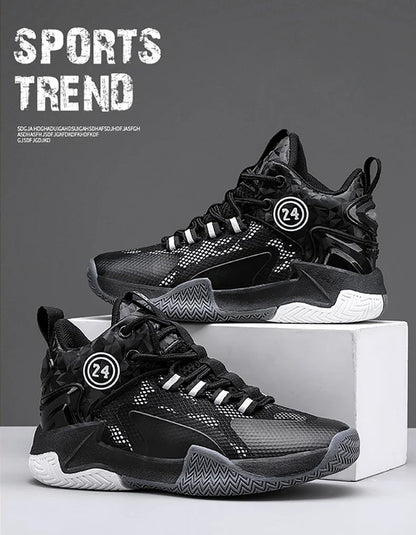 Kids Basketball Shoes Legendary Number Children's Anti-Slip Breathable Outdoor Sports Sneakers for Boys Daily Training Exercise