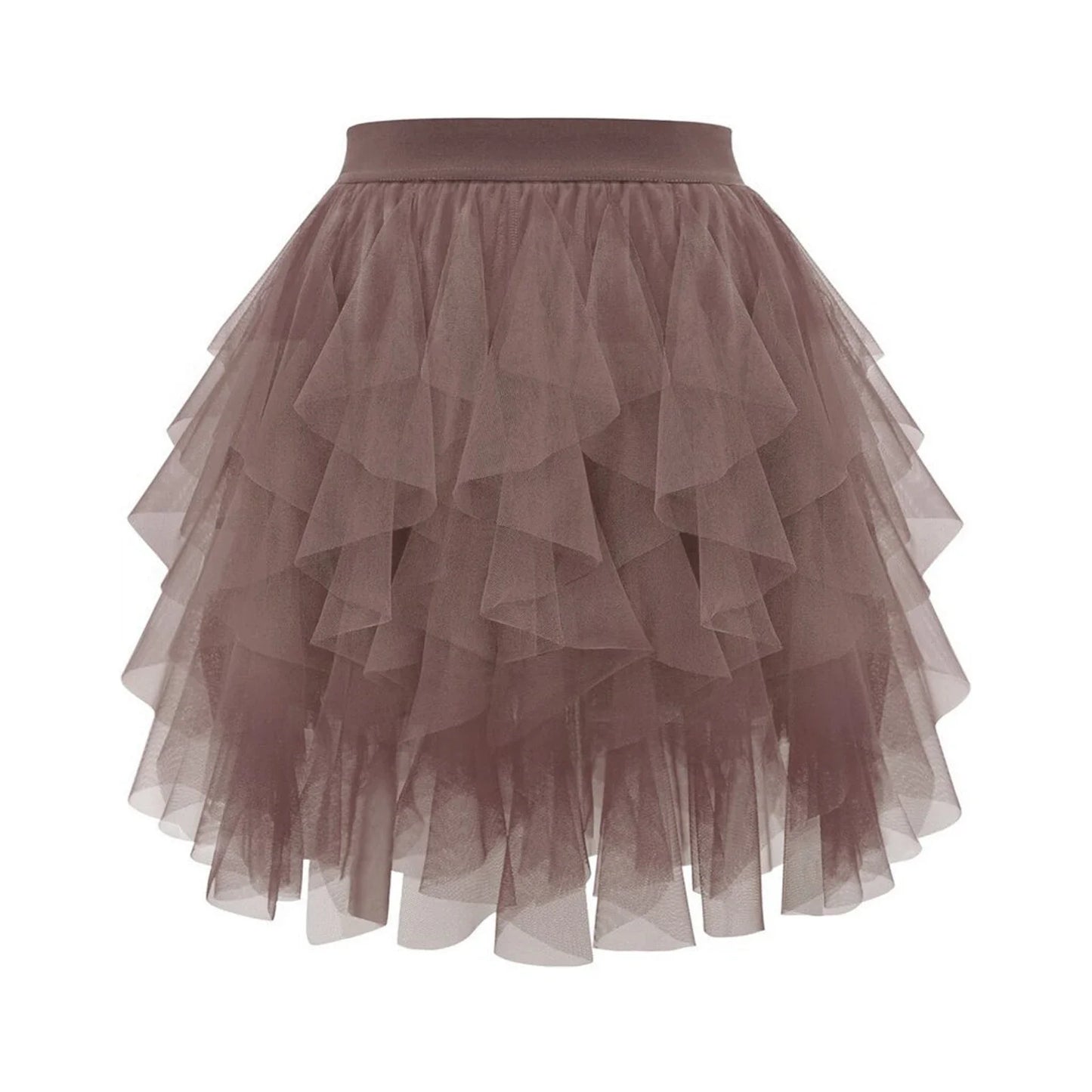 Women's Tulle Tutu Skirt Fashion Solid Color High Waist Mesh Skirt A-line Puff Skirt Cute Cake Skirt Cute Ballet Ball Half Skirt