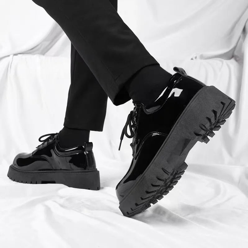 Men's formal shoes, business casual shoes, shiny big toe shoes, men's shoes, event party dress shoes