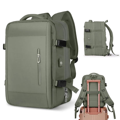 Men Backpack Business Travel Backpack Carry on Waterproof Expandable Backpacks Large Capacity Weekend Traveler Laptop Bag