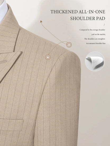 High quality striped suits for men slim fitting luxury man clothing elegant mens suit Wedding trends costumes