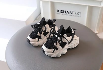 Sports Shoes for Children Baby Girls Shoes Kids Shoes Boys Chunky Sneakers Toddler Lace-up Casual Shoes Thick Bottom Sneakers