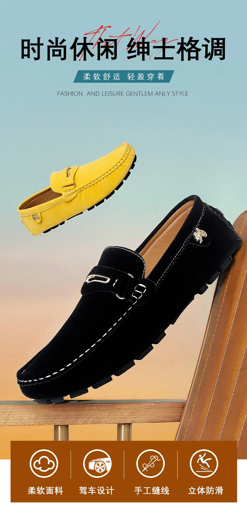 48 Extra Large Size Frosted Couple Style Halloween Gift 2025 Autumn New Beanie Shoes British Style Slip-On Lazy Men's Shoes Driving Lightweight Non-Slip Casual Leather Shoes