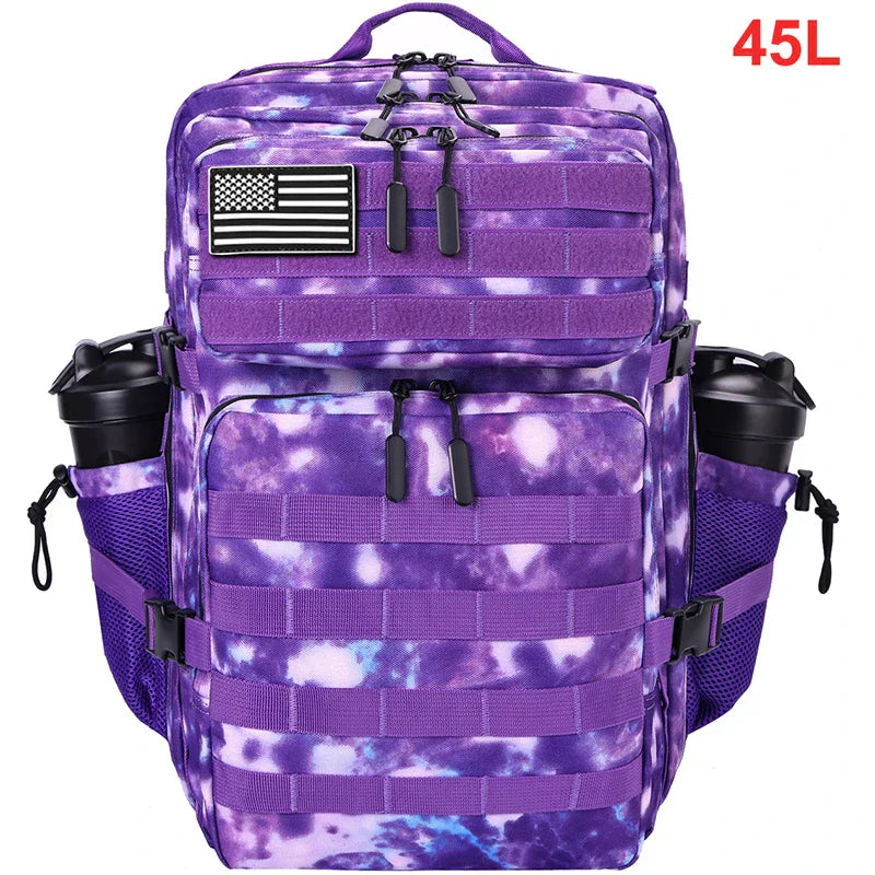 45L Tactical Backpack Men Outdoor Waterproof Sports Travel Gym Hiking Bug Out Bag Military Camping Hunting Survival Rucksack