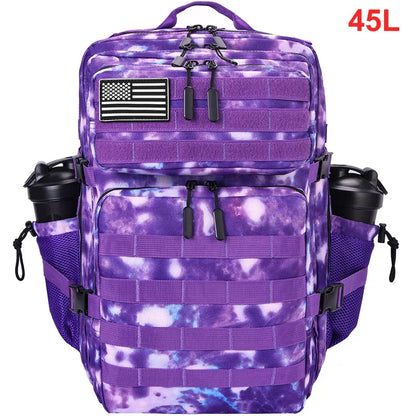 45L Tactical Backpack Men Outdoor Waterproof Sports Travel Gym Hiking Bug Out Bag Military Camping Hunting Survival Rucksack